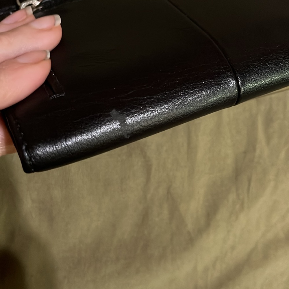 Coach Black Leather Wallet with Silver Accent - Picture 5 of 10